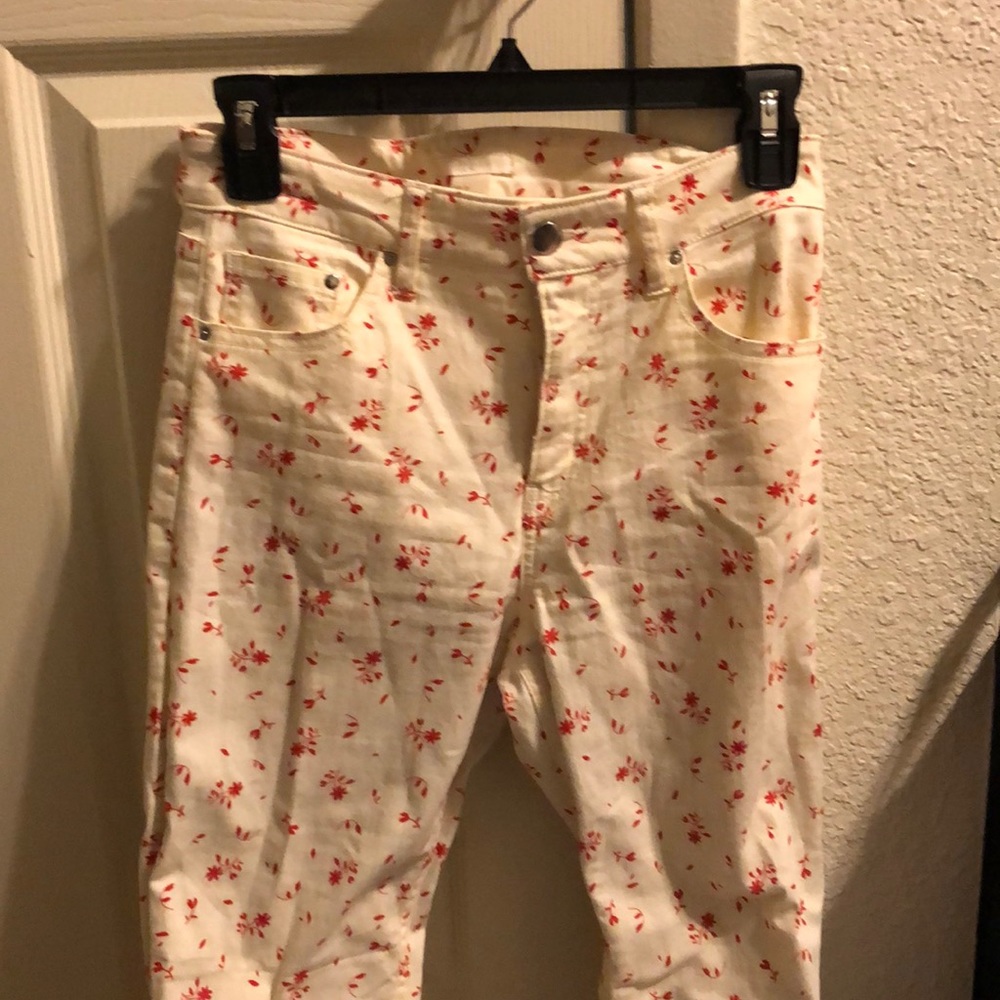 cream skinny jeans